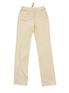 $895 VTG NWT Akris 2 Corduroy Pants Cotton Camel Wool High Waist Trousers Ivory - Picture 1 of 6