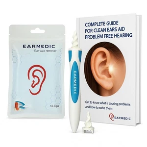 Ear Wax Remover Tool Safe Ear Cleaner Soft Spiral Earwax Removal Swab Q Grip Set - Picture 1 of 8
