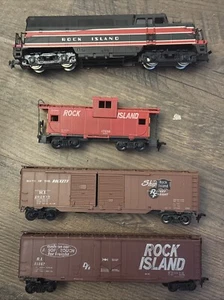 LOT OF 4 Rock Island Lines Railroad Car Locomotive - Picture 1 of 1