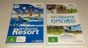 Wii Sports Resort + Wii Sports | Nintendo Wii/Wii U Videogame Bundle Collection - Picture 1 of 11