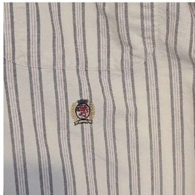 Tommy Hilfiger Vintage Años 90 Rojo Blanco Azul Rayas Manga Larga Talla-Grande L Foto 1 de 4