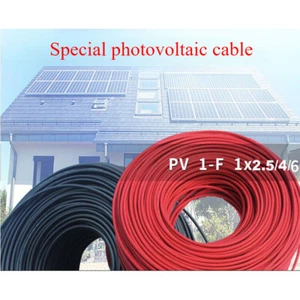 1 Pair Black + Red Solar Panel Extension Cable Wire PV Connector 10 12 14 AWG - Picture 1 of 5