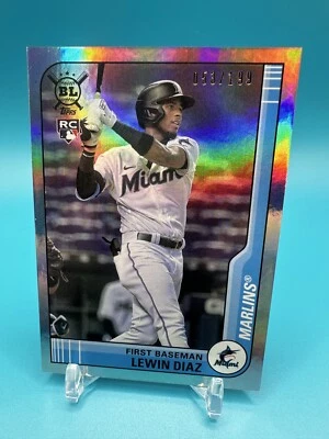 2021 Topps Big League Baseball #26 LEWIN DIAZ Foil RC 53/199 - Miami Marlins - Image 1 of 2