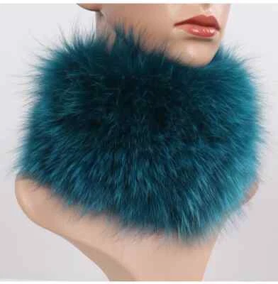 Women's Winter Warm Ring Bib Real Fox Fur Scarf Fur Headbands Mufflers Collar - Image 1 of 4