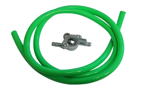 FPK02 GRÜNE KRAFTSTOFFLEITUNG (1M X 6 MM) & INLINE KRAFTSTOFFHAHN FÜR QUAD / DIRT BIKE - Bild 1 von 4