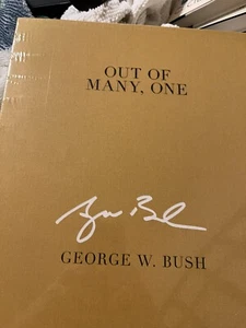 Out Of Many One PRESIDENT GEORGE BUSH SIGNED Sealed Deluxe Hardback 1st Ed NEW - Picture 1 of 9