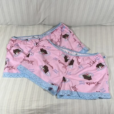 Y2K 复古斯凯奇短裤内衣内裤内裤 M/L 码蕾丝两对 L1 — 第 1/4 张图片