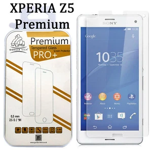 New GorillaTech Tempered Glass Film Screen Protector For Sony Xperia Z5 Premium - Picture 1 of 12