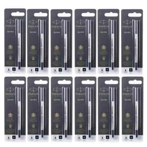 12 piezas recambios de rodillos Parker negros 0,7 mm nuevos sellados se adaptan a mi tienda bolígrafo - Imagen 1 de 6