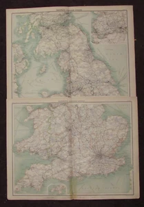 1898 COLLECTION OF 15 MAPS from ROYAL ATLAS OF ENGLAND & WALES RAILWAYS MPs - Picture 1 of 18
