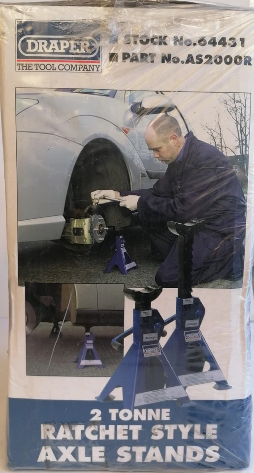 2 TONNE ADJUSTABLE RACHET  AXLE STAND - DRAPER - AS2000R - Image 1 of 1