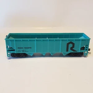 Bachmann HO Scale Model 133274 Green  Four Bay Hopper Rock Train Car - Picture 1 of 12