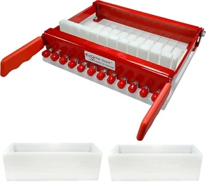 Seifenschneider + 2 natürliche Silikonseifenformen - Bild 1 von 8