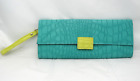 Giannini Women's Turquoise Green Faux Leather Clutch Purse Bag