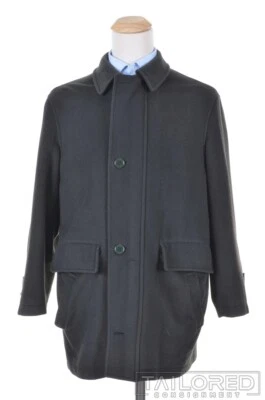 BURBERRY LONDON Hunter Verde Lana Hombre Chaqueta Coche Abrigo Abrigo - 48 Foto 1 de 4