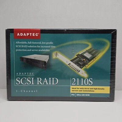 Adaptec SCSI RAID 2110S 64-bit/66MHz PCI Ultra 160 SCSI NEW SEALED  - Image 1 of 4