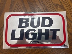 DE COLECCIÓN BUD LIGHT CERVEZA VINILO CALCOMANÍA/PEGATINA SIGNO 1991 (NUEVO STOCK ANTIGUO) - Imagen 1 de 13