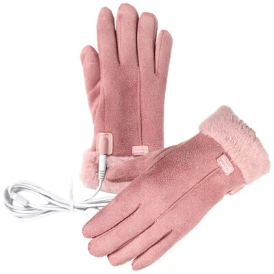 MARKENLOS Beheizbare Handschuhe Damen Beheizte Rosa Lebensmittelhandschuhe USB