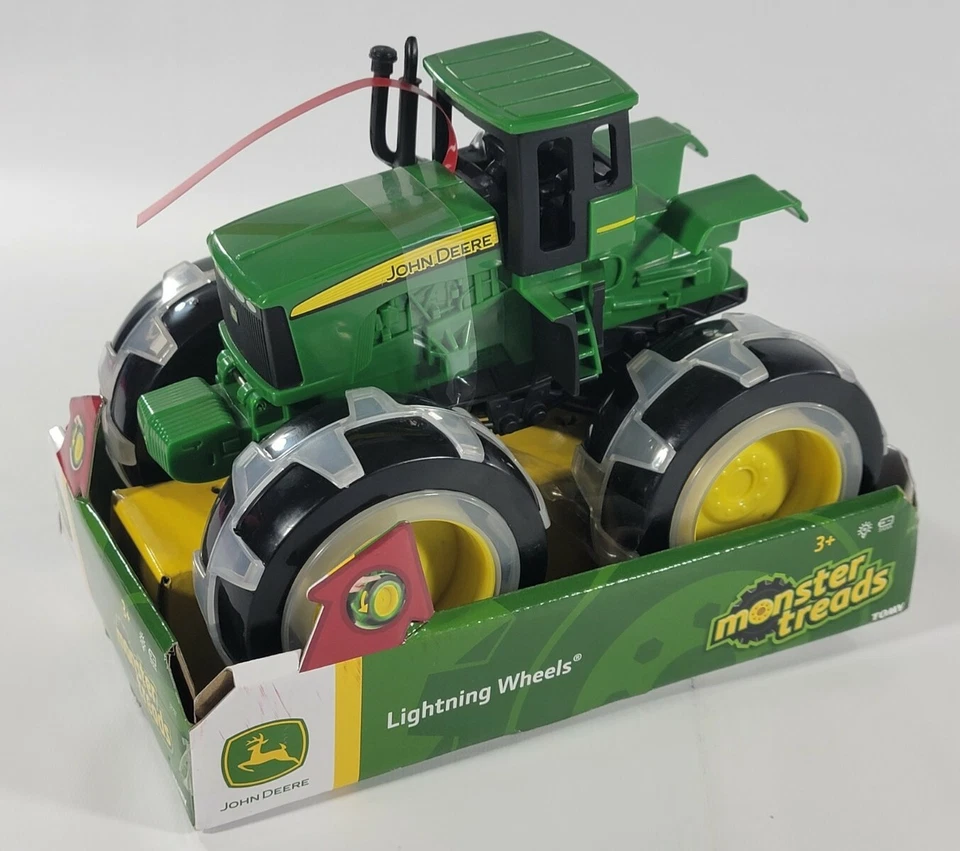NIB TOMY John Deere Monster Treads Lightning Wheels Tractor Green Lights LP53324 - Image 1 of 4