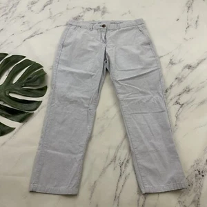 Khakis by Gap Damenhose gebrochen gerades Bein Größe 2 blau weiß Mikrostreifen - Bild 1 von 8