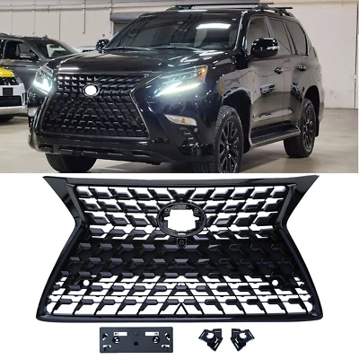 For 2014 2015 2016 2017-2022 LEXUS GX460 Front Gloss Black Grille Luxury Grill - Image 1 of 4