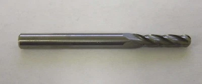 Metal Removal M33110 5/32" x 3/16" x 9/16" x 2" 4FL Carbide Ball End Mill - Image 1 of 3