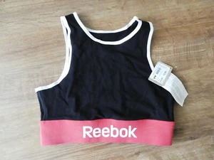 Ladies REEBOK Black, Red & White Sports Crop Top - BNWT - Size Medium (12) - Picture 1 of 2