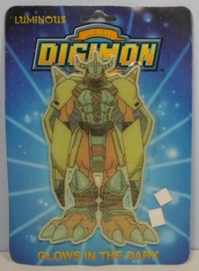 DIGITAL DIGIMON MONSTERS VTG 1999 WARGREYMON WALL STICKER GLOWS IN THE DARK MOSC - Picture 1 of 10
