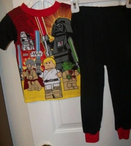 Star Wars Red Black 2 Piece Set Long Pajama PJ Boys Size 4 NWT - Picture 1 of 1