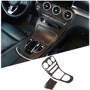 Wood Center Console Gear Panel Trim For Benz C GLC Class W205 X253 2015-2018 - Picture 1 of 19