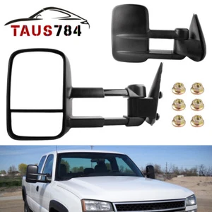 Espejos retrovisores de remolque manuales para Chevy Silverado GMC Sierra 1500 2500HD 3500HD 1999-2006 - Imagen 1 de 9