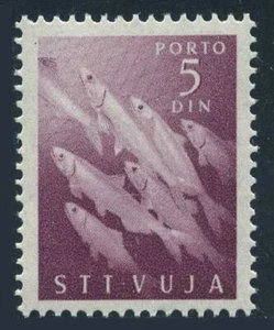 Yugoslavia, Trieste Zone B J10, MNH. Michel P10. Due stamps 1950. Fish. - Picture 1 of 1