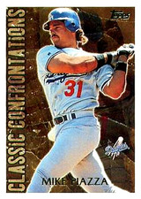 1996 Topps Classic Confrontations #CC10 Mike Piazza Los Angeles Dodgers HOF