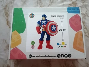 Figura Capitan America Marvel, 3200 piezas, 29cm, Pixelalo. - Imagen 1 de 9