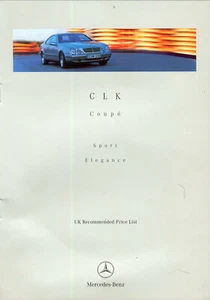 Mercedes-Benz CLK Coupe Prices & Options brochure 1997 UK market - Picture 1 of 1