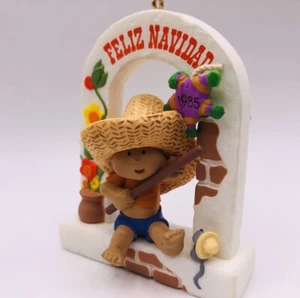 Hallmark 1985 Windows Of The World Collectors Series Ornament - Feliz Navidad - Picture 1 of 8