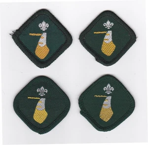 1980 BRITISH/UK SCOUTS - ELEMENTARY TIMONEL SCOUT INSIGNIA DE COMPETENCIA (4 VAR) - Imagen 1 de 2
