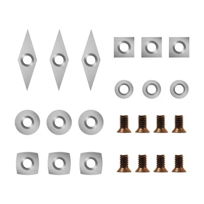 15Pcs Tungsten Carbide Cutters Inserts Set for Wood Lathe Turning Tools (11mm... - Image 1 of 4