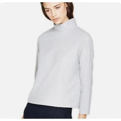 Aritzia Babaton Blair Mock Neck Top XS Gray Minimalist Work Neutral - Image 1 of 4