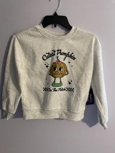 Violet Skye, süßester Kürbis im Patch Sweatshirt, Gr. Large 10/12, Mädchen, - Bild 1 von 5