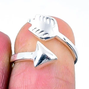 Daughters Day Deal Natural Arrow Solid Sterling Silver Band Ring Jewelry Size 5 - Picture 1 of 7
