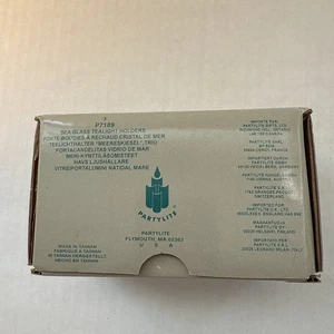 Portacandele vintage PartyLite in vetro di mare P7189. 3 pezzi - Foto 1 di 5