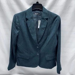 Giacca blazer donna 7th Avenue Design Studio New York & Co taglia 16 blu acqua nuova con etichette - Foto 1 di 8