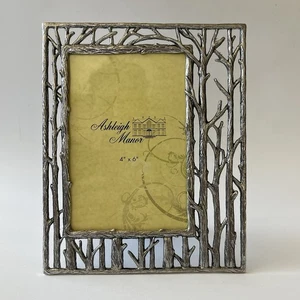 Ashleigh Manor Silver Offset 4 X 6 Tree Picture Frame - Picture 1 of 9