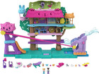 Polly Pocket Doll House with 2 Micro Dolls, Toy Car, Doll Furniture and 4 Pets, 