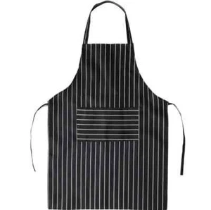 5x Black and WHITE STRIPES Chef Apron Kitchen Cooking Catering Butcher - Picture 1 of 6