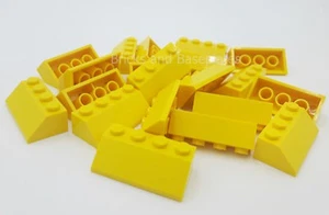 LEGO 50 x YELLOW Roof Tiles 2 x 4 Pin Slope 45° Item Number 3037# Brand New - Picture 1 of 3