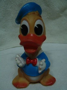 VINTAGE WALT DISNEY PRODUCTIONS DONALD DUCK SQUEAK TOY MADE IN ITALY - Picture 1 of 1