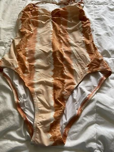 NUEVO CON ETIQUETAS TRAJE DE BAÑO MADEWELL 1 PIEZA SONIA CORDÓN NARANJA MULTI TINTE TINTE TALLA 10 - Imagen 1 de 11