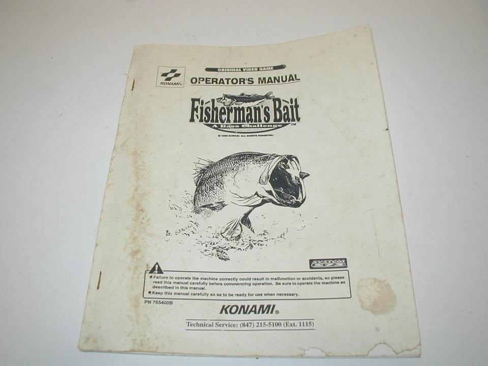 Fisherman's Bait Operator's Manual, Konami  Original Konami, Arcade Manual - Image 1 of 1